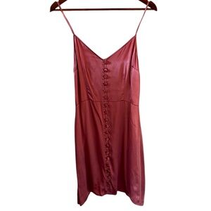 Abercrombie & Fitch NEW Satin Slip Mini Dress In Dusty Rose Size M